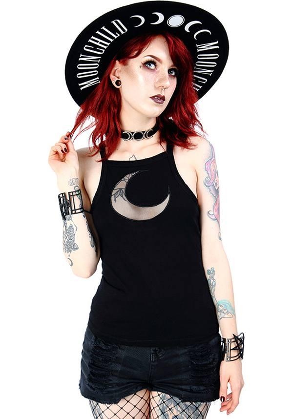 Restyle Moon Mesh Fashionable Women's Top