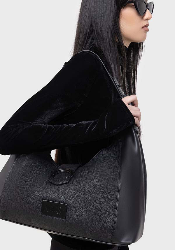 Lunacity Fashionable PU Bag with Custom Moon Hardware