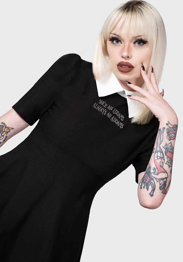Blackest Heart Skater Style Dress - Licensed Wednesday Merchandise