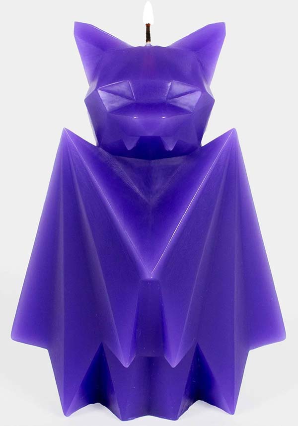 Enchanting Purple PyroPet Blaka Bat Candle