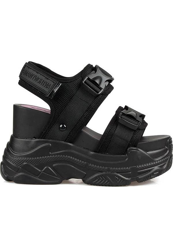 Black Peach 02 Platform Sandals - Statement-Making Fashion Footwear