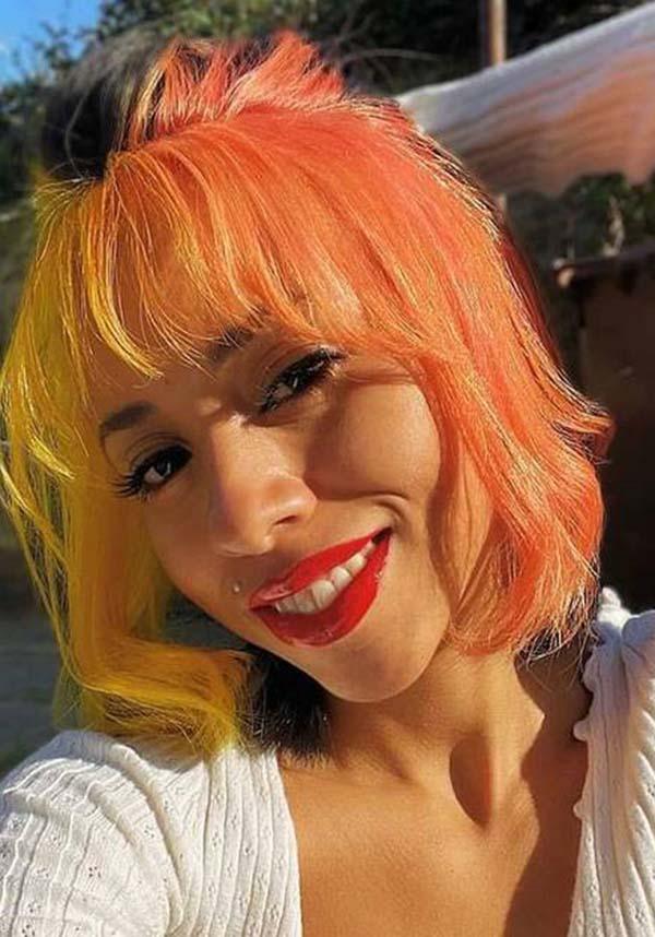 Peachy Coral Semi - permanent Hair Colour for Pale to Platinum Blonde Hair