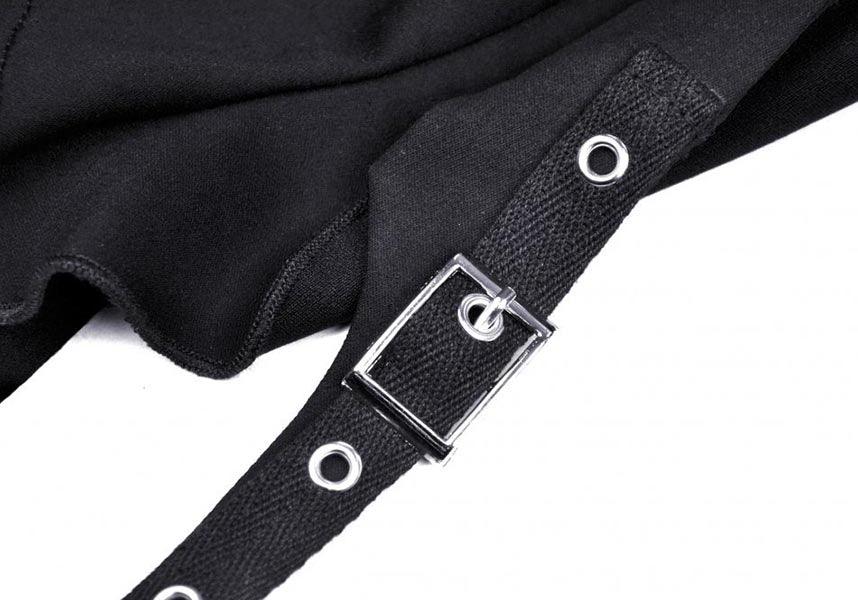 Black Cat Cropped Women's Fashion Hoodie with Unique Cat-Themed Design