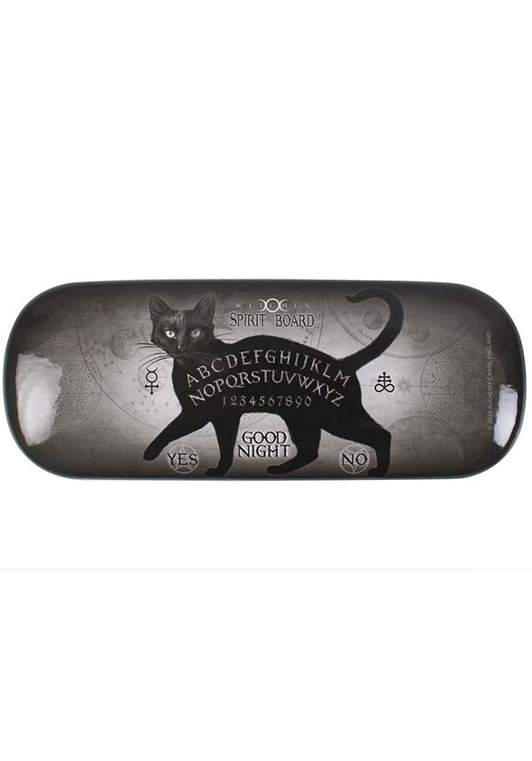 Mystical Black Cat Design Spirit Board Glasses Storage Case