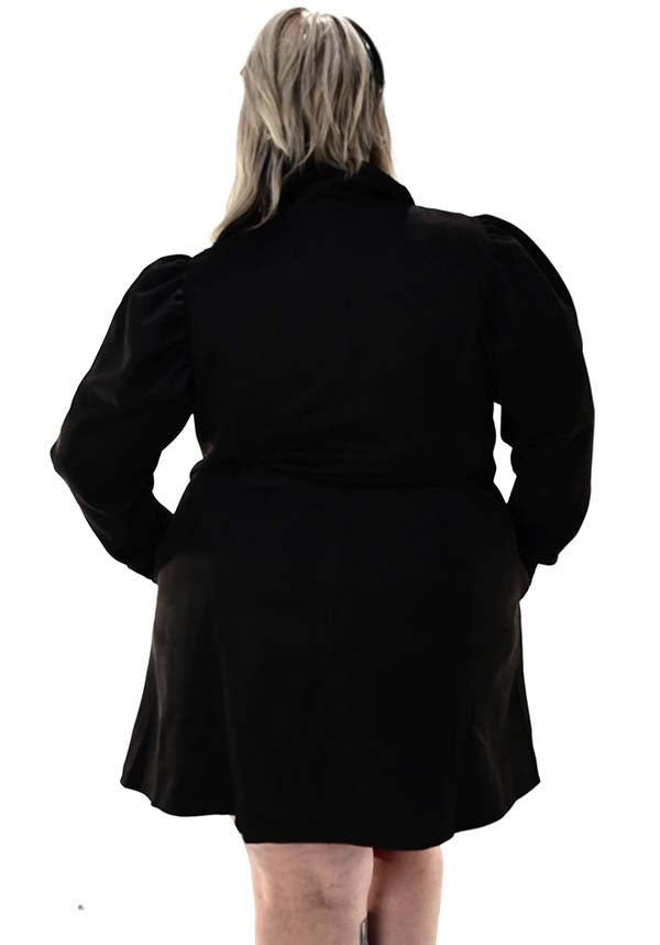 Foxblood's Reimagined Bella Baxter Inspired Soft Faux Suede Coat