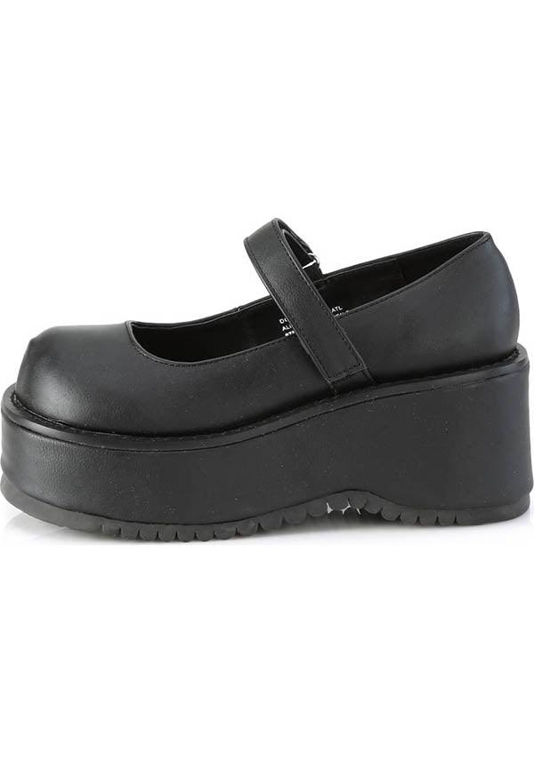 DOLLIE-01 Vegan Leather Platform Shoes in Black [PREORDER]