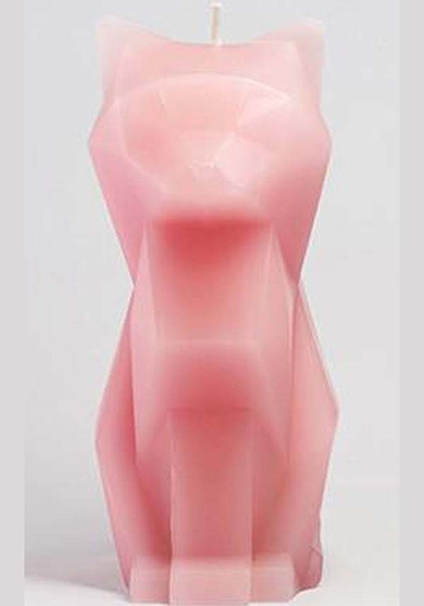 Pink Kisa Cat-Shaped Decorative Candle for Thoughtful Gifting