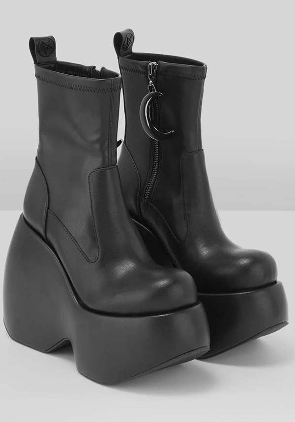Ruins And Remains Statement Textured PU Women's Boots