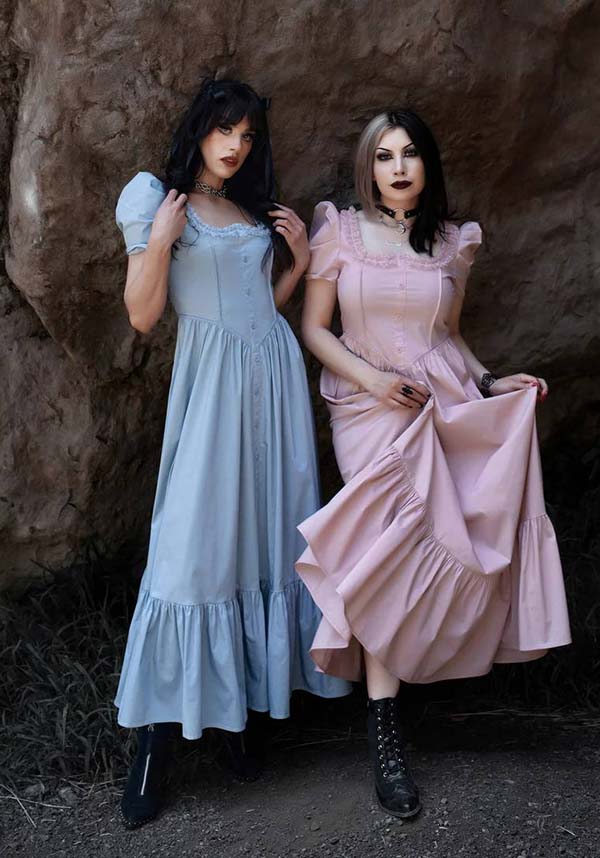 Pastel Blue Gothic Lace Provence Dress by Lively Ghosts