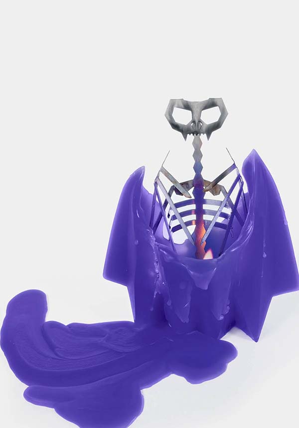 Enchanting Purple PyroPet Blaka Bat Candle