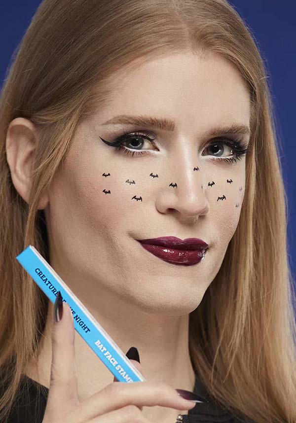 Red Rainbow Bat Stamp and Eyeliner Makeup Product - Inspired by Ashley Hay's Design