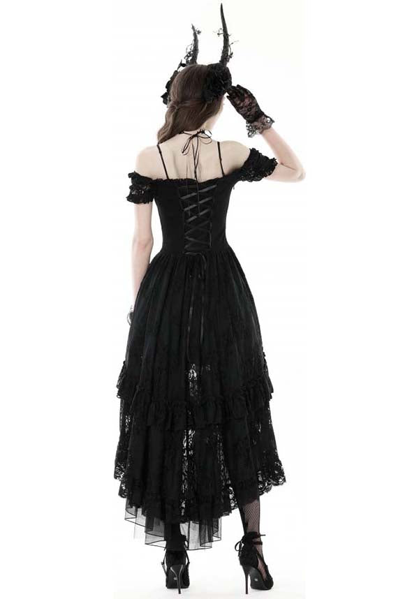 The Enchanting Fae Lace Dovetail Evening Dress