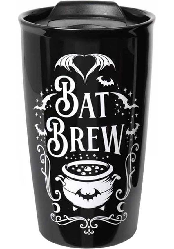 Double Walled Ceramic Travel Mug - Bat Brew Design