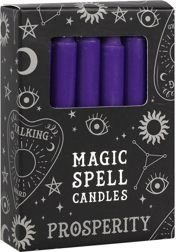 Set of 12 Rich Purple Prosperity Spell Candles