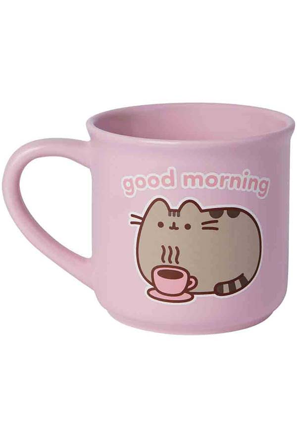 Extra Large Pusheen Good Morning Ceramic Mug for Pusheen Fans and Cat Lovers