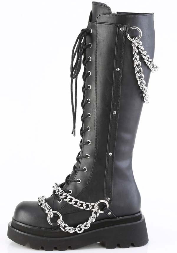 RENEGADE-215 Black Platform Boots - Preorder Available