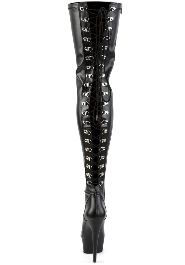 PREORDER - DELIGHT-3063 Platform Boots in Matte Black