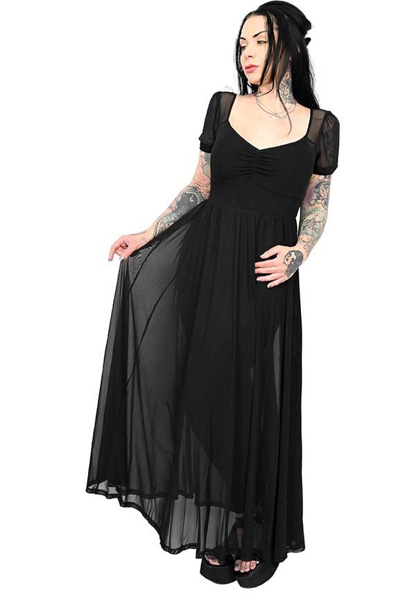 Lily | Elegant Stretch Mesh Maxi Dress for Any Occasion