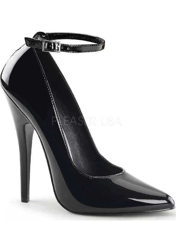 DOMINA-431 Patent Leather Black Stiletto Heels - Women's Pre-order Footwear