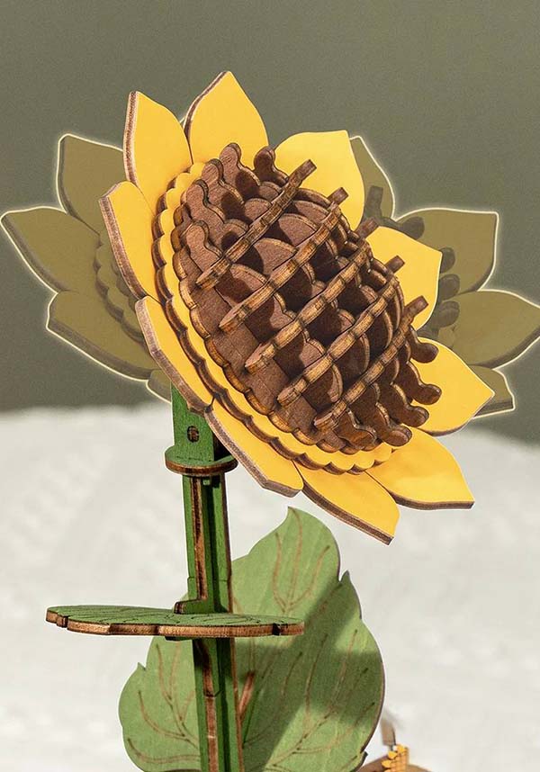 Rolife Preservable 3D Wooden Flower Bouquet Puzzle for Home Decoration