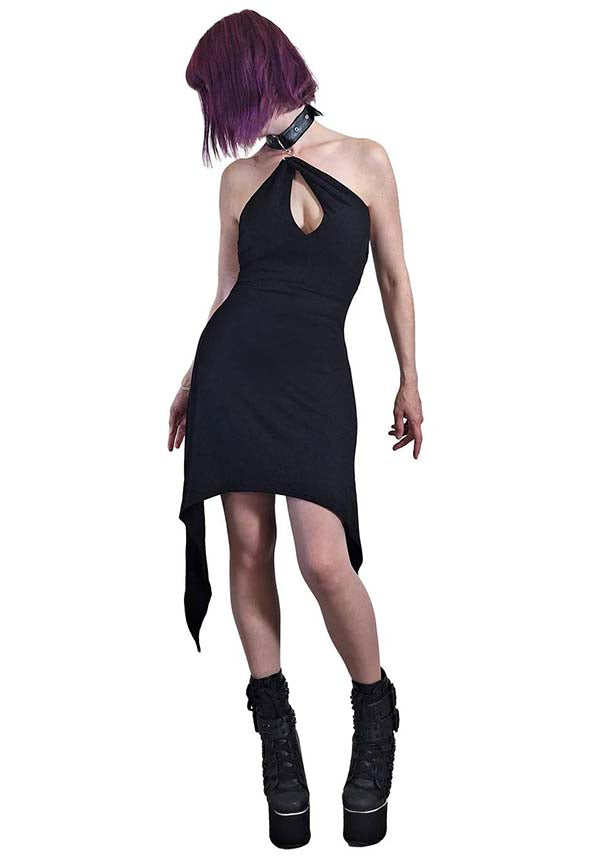 Persephone Faux Leather Collar MIDI Dress for Fashion - Forward Individuals