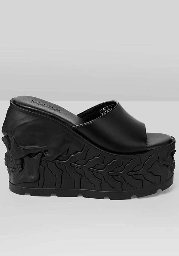 Doom-themed Platform Sliders for Women - Fashionable and Stylish Footwear