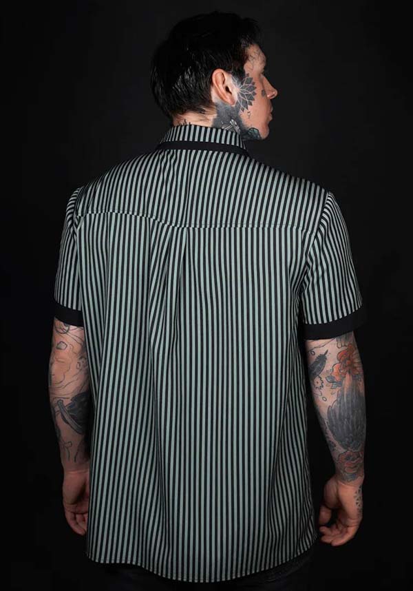London Fog Men's Striped Button - Down Casual Shirt by Lively Ghosts