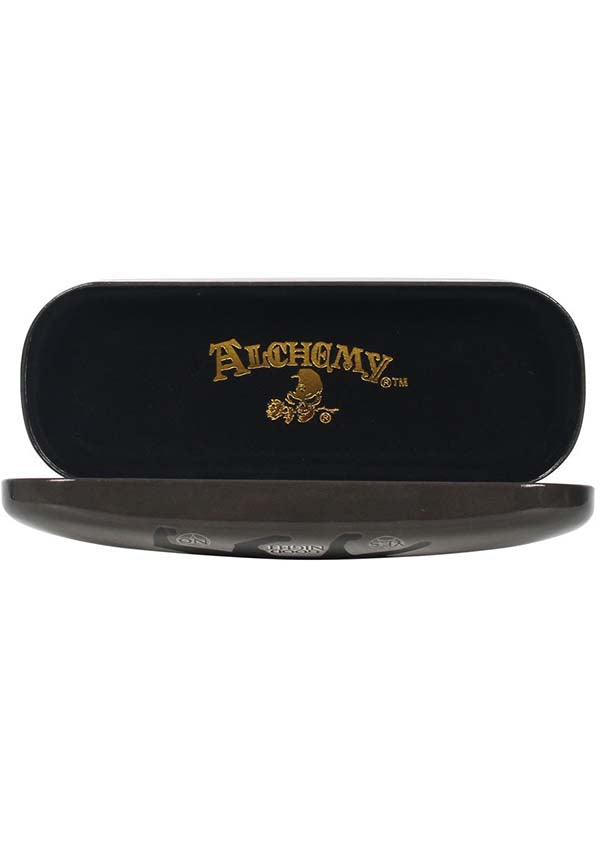 Mystical Black Cat Design Spirit Board Glasses Storage Case