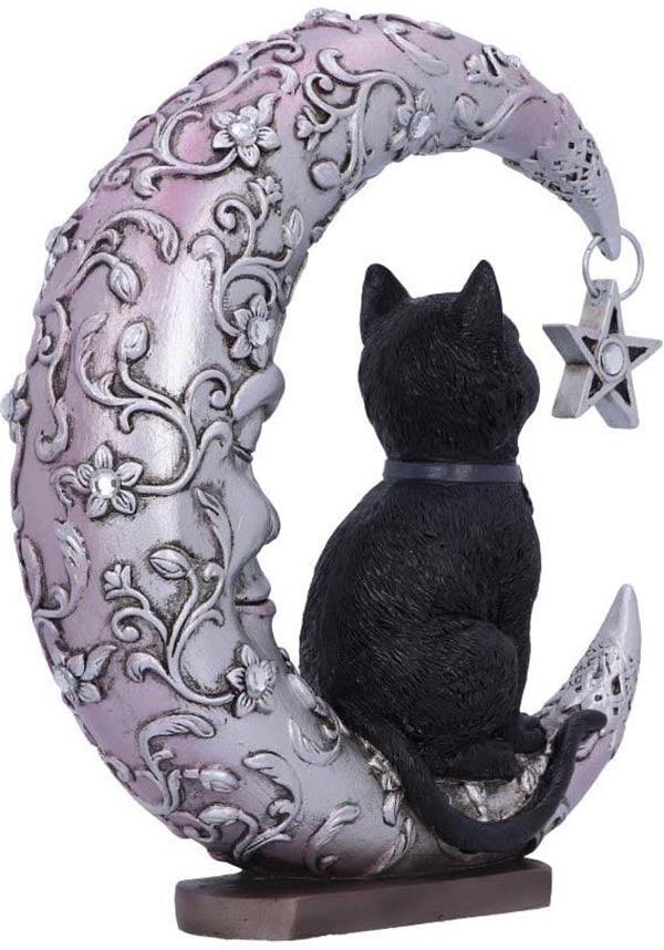 Luna Companion Cat Figurine Ornament - A Fantasy Resin Decor Piece