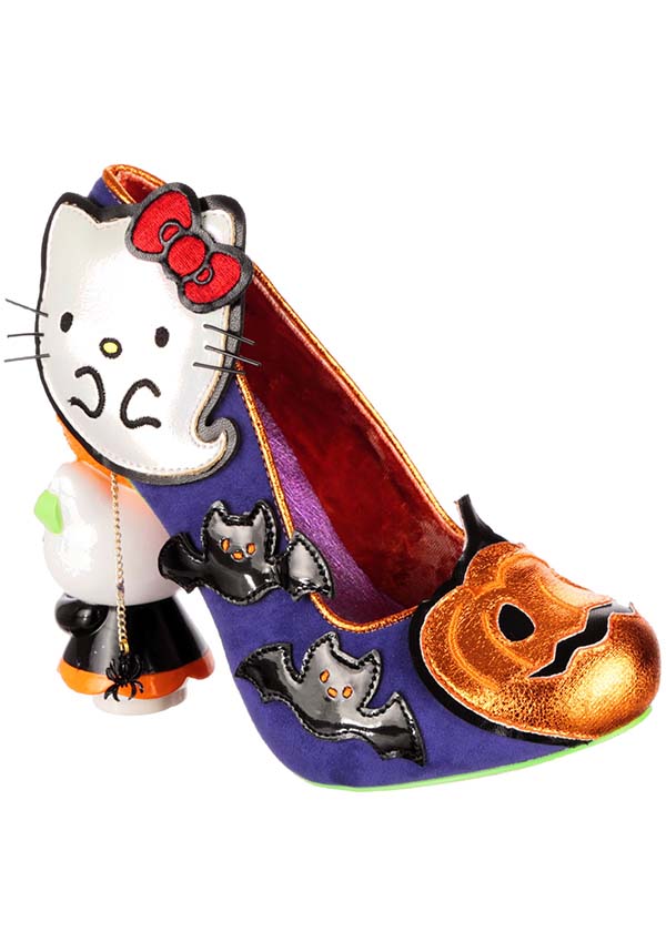 Pretty Purple Pumpkin Design Hello Kitty High Heel Shoes | HEELS*