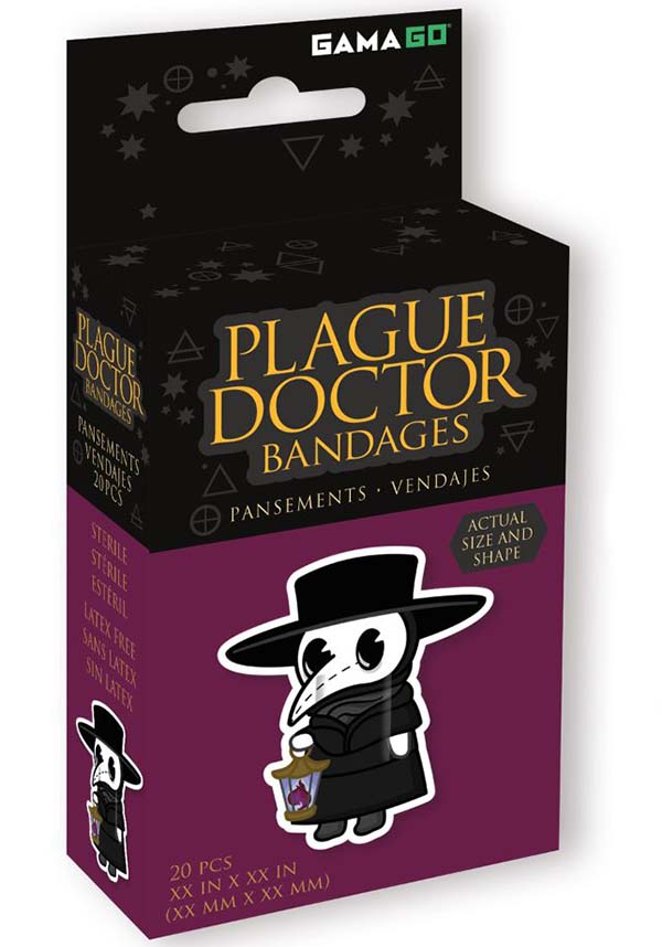 Adorable Plague Doctor Themed First - Aid Bandaids