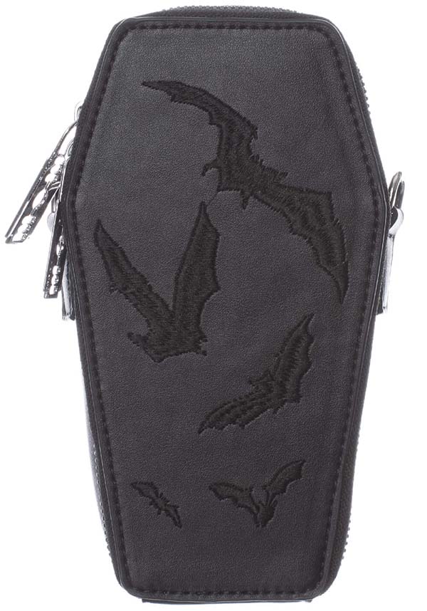 Gothic Style Bat Coffin Shaped Mini Handbag