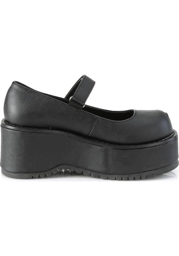 DOLLIE-01 Vegan Leather Platform Shoes in Black [PREORDER]