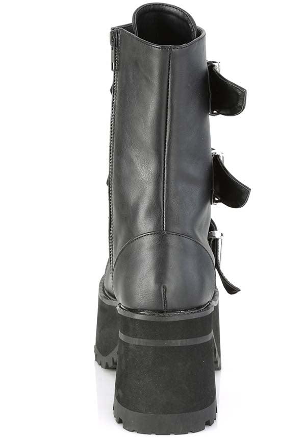PREORDER: Black RANGER-308 Platform Lace-Up Ankle Boots