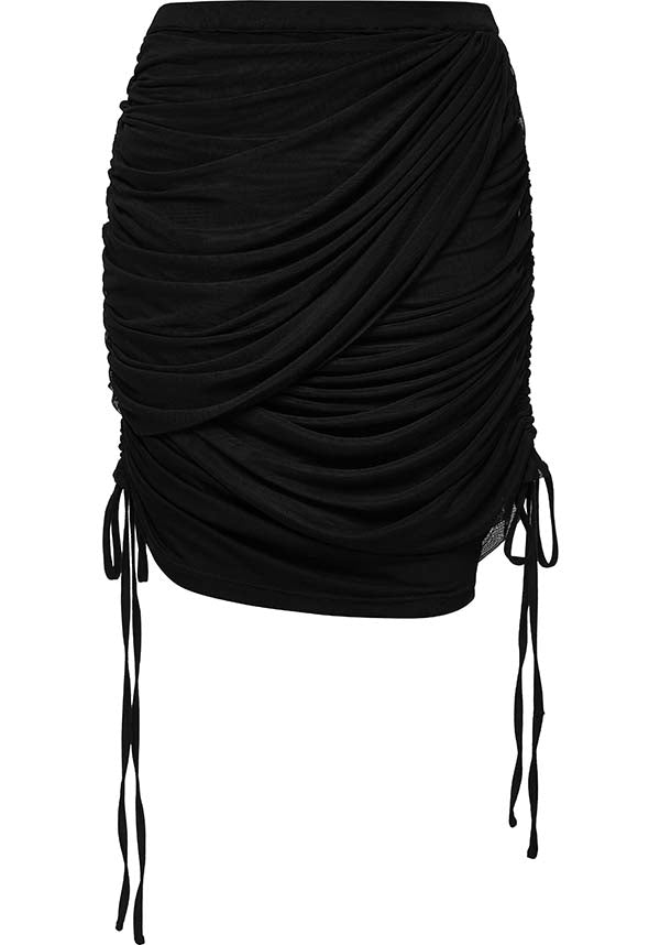 Isadora Ruched Wrap Skirt - A Versatile Punk Rave Fashion Piece