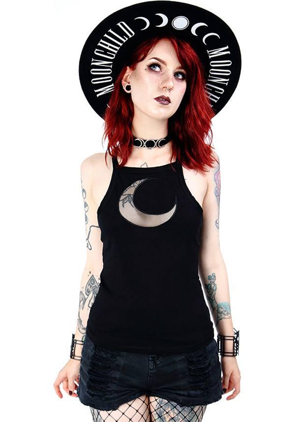 Restyle Moon Mesh Fashionable Women's Top