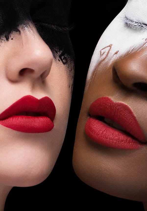 Sanguis Blue - Based Blood Red Liquid Lipstick for a Stunning 50's Look