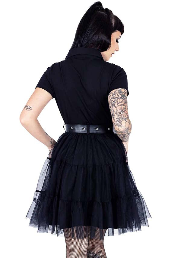 Poizen Industries Raven Gothic Mini Dress for a Hauntingly Elegant Look
