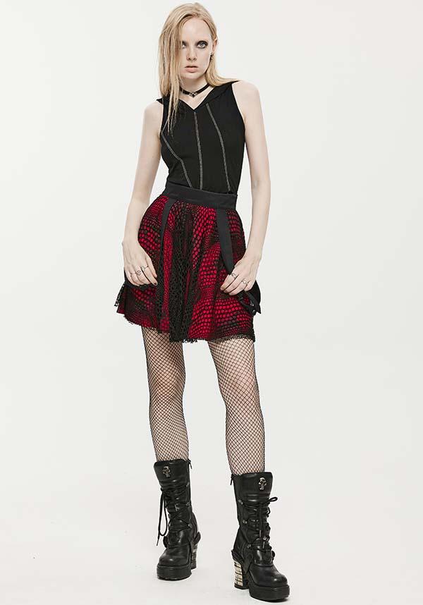 Edgy Rock Sweetheart Adjustable Straps Short Skirt