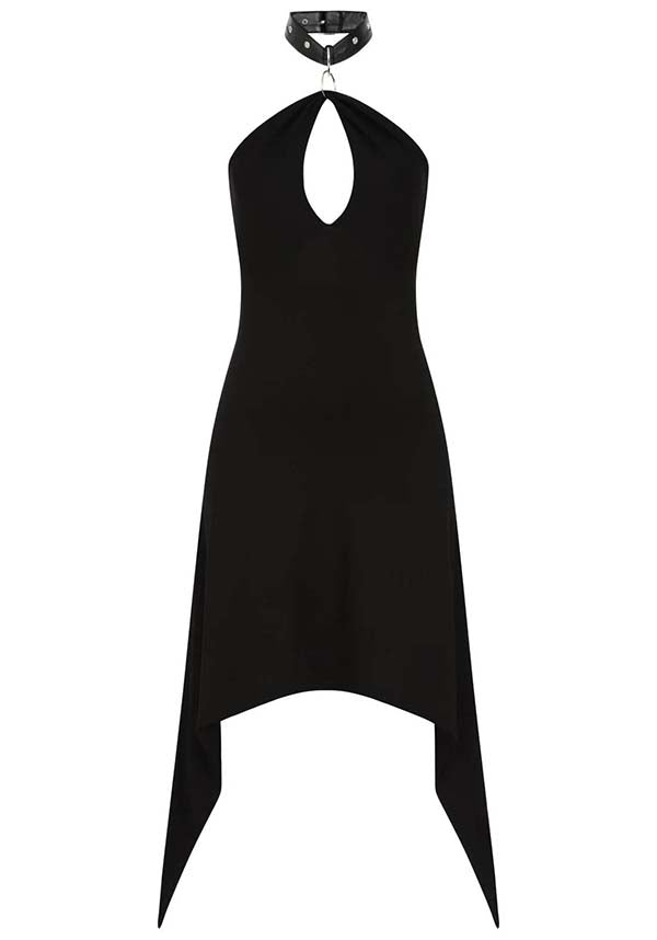 Persephone Faux Leather Collar MIDI Dress for Fashion - Forward Individuals