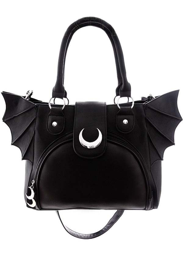 Gothic-Style Restyle Moon Bat Design Handbag for Girls
