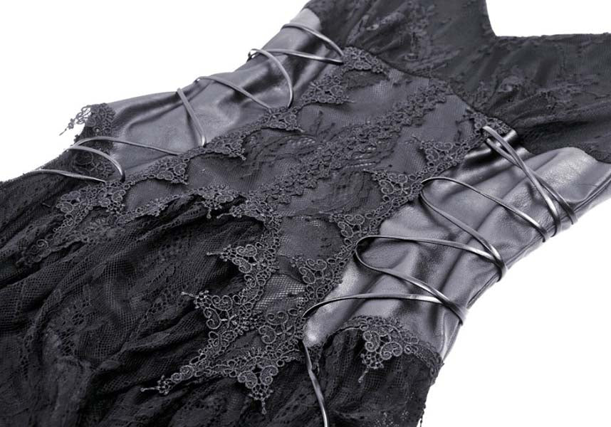 Exquisite Azrael Sheer Lace Dress with Bell Sleeves and Cold Shoulder Design