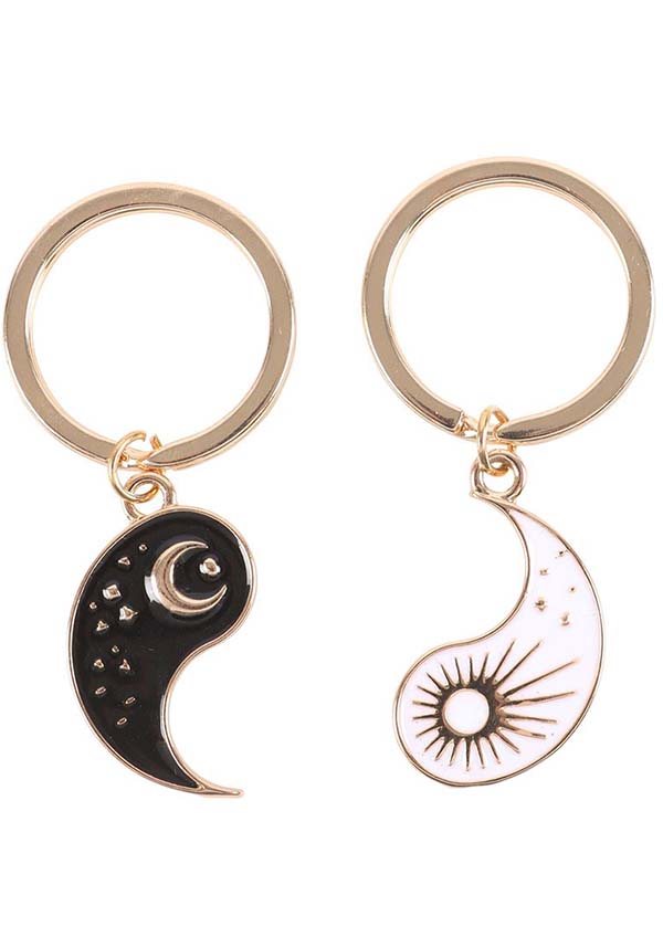 Best Friends Yin Yang Symbolic Keyring Set for Celebration