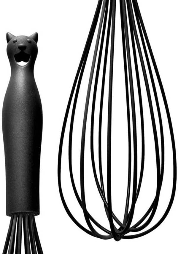 Black Cat Design Kitchen Whisk - A 'Cat's Kitchen' Utensil