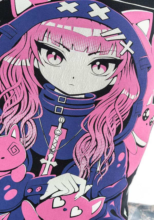 Cupcake Cult Kitty Mayhem Anime-Inspired Cotton T-Shirt for Fashion Fans