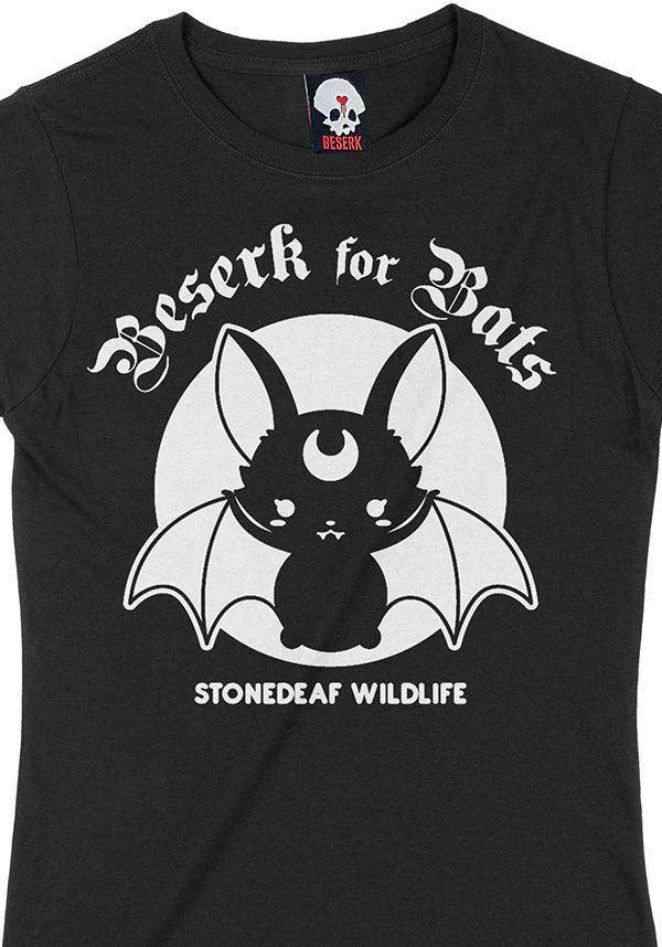 STONEDEAF CHARITY - Beserk for Bats Ladies Fitted T-Shirt