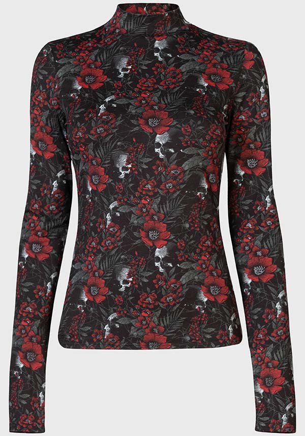 Soft and Stretchy Long Sleeve Pitiful Petals Top