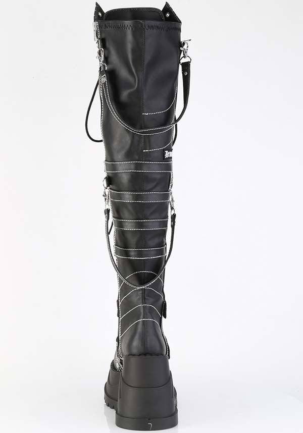 Black Stomp-310 Platform Boots - Preorder Now!
