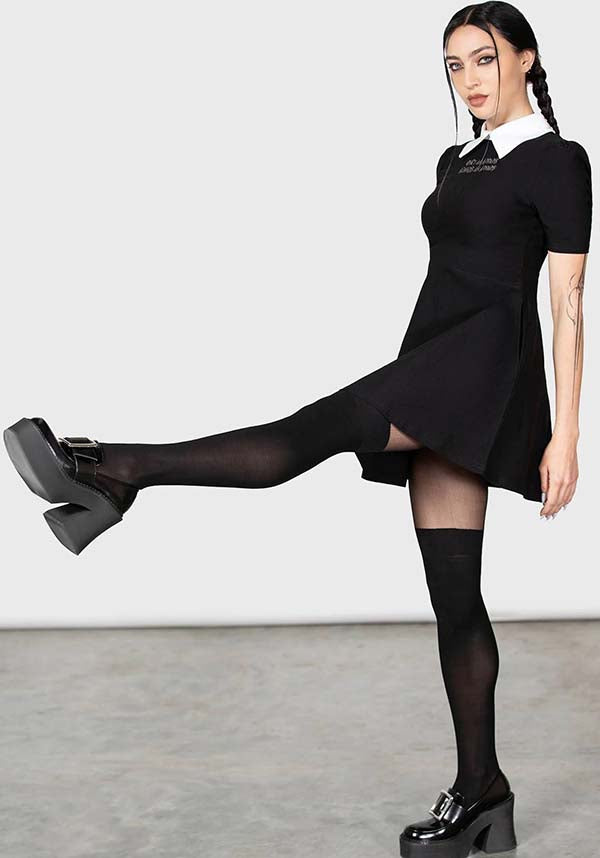 Blackest Heart Skater Style Dress - Licensed Wednesday Merchandise