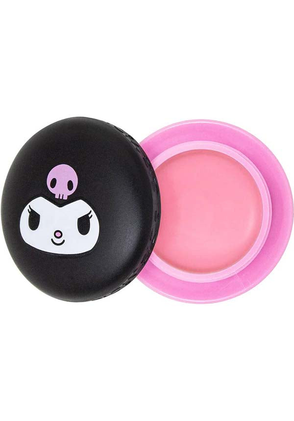 Kuromi Themed Macaron Style Lip Balm - Raspberry Cream Puff Flavor